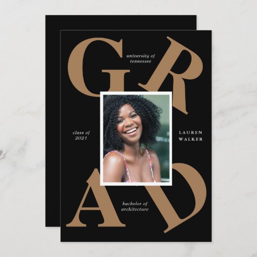 Ankündigung von Absolventen: fette Skriptfarben (Vorne/Hinten)