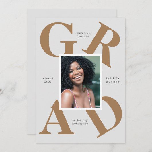 Ankündigung von Absolventen: fette Skriptfarben (Vorne/Hinten)