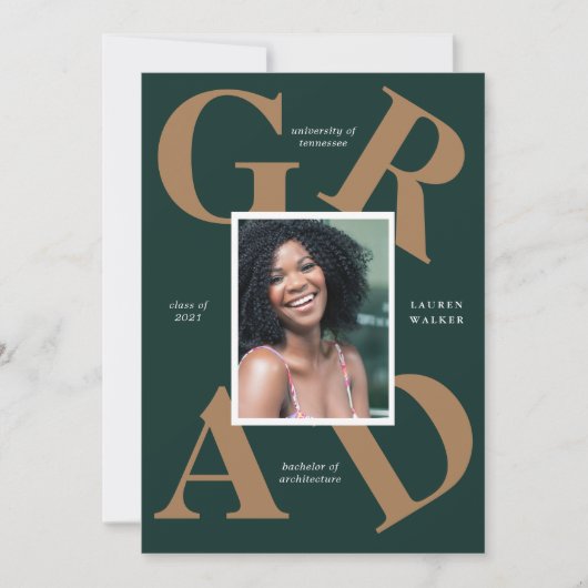 Ankündigung von Absolventen: fette Skriptfarben (Vorderseite)