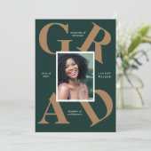 Ankündigung von Absolventen: fette Skriptfarben (Stehend Vorderseite)