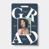 Ankündigung von Absolventen: fette Skriptfarben Ausweis (Back)