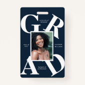 Ankündigung von Absolventen: fette Skriptfarben Ausweis (Vorderseite)