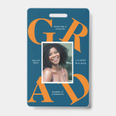 Ankündigung von Absolventen: fette Skriptfarben Ausweis (Back)