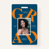 Ankündigung von Absolventen: fette Skriptfarben Ausweis (Vorderseite)