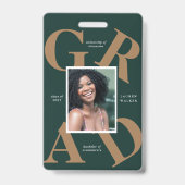 Ankündigung von Absolventen: fette Skriptfarben Ausweis (Back)