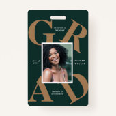 Ankündigung von Absolventen: fette Skriptfarben Ausweis (Vorderseite)