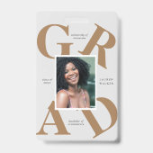 Ankündigung von Absolventen: fette Skriptfarben Ausweis (Back)