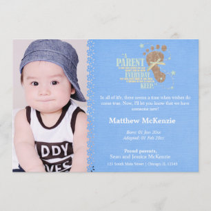 Ankündigung von Adoption Boy