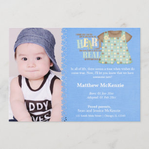 Ankündigung von Adoption Boy