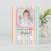 Ankündigung von Adoption für ausgewählte und gelie (Stehend Vorderseite)