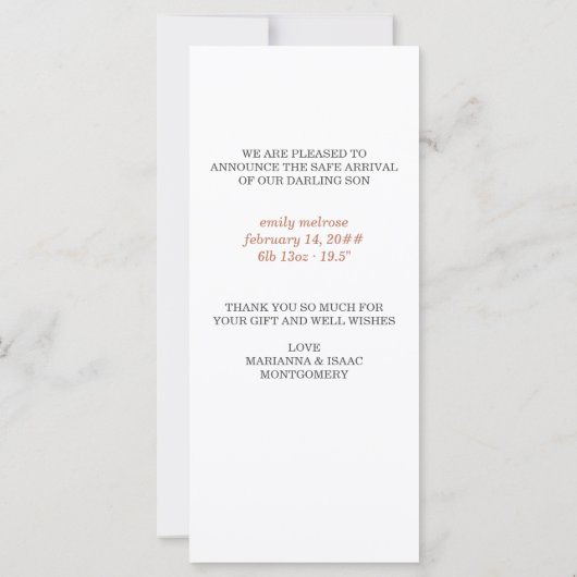 Ankündigung von "ADORED Stats Multi Foto Birth" (Rückseite)