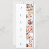 Ankündigung von ADORED Stats Multi Foto Boy Geburt (Vorderseite)