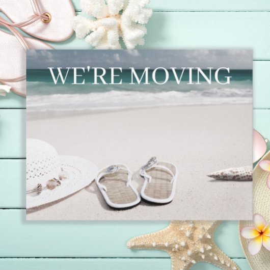 Ankündigung von Adressänderungen am Sandstrand