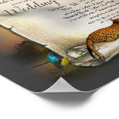 Ankündigung von African Safari Sunset Poster (Ecke)