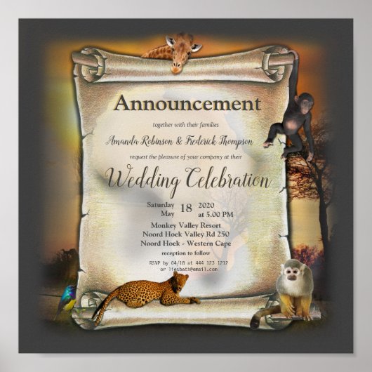 Ankündigung von African Safari Sunset Poster (Vorne)