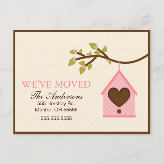 Ankündigung von Änderungen im Rosa-Vogelhaus (Vorderseite)