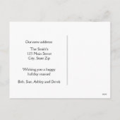 Ankündigung von Ankündigungen für die Urlaubsplanu (Rückseite)