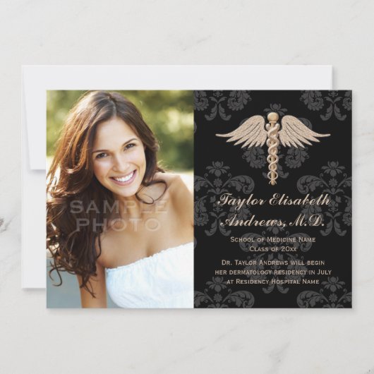 Ankündigung von Aqua Blue Medical School Abschluss (Vorderseite)