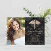 Ankündigung von Aqua Blue Medical School Abschluss (Stehend Vorderseite)