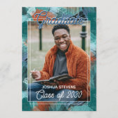 Ankündigung von aquamarin Blue Green Abstrakt Absc (Vorderseite)