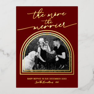 Ankündigung von Arkrahmen Schwangerschaft Postkart