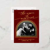 Ankündigung von Arkrahmen Schwangerschaft Postkart (Vorderseite/Rückseite)