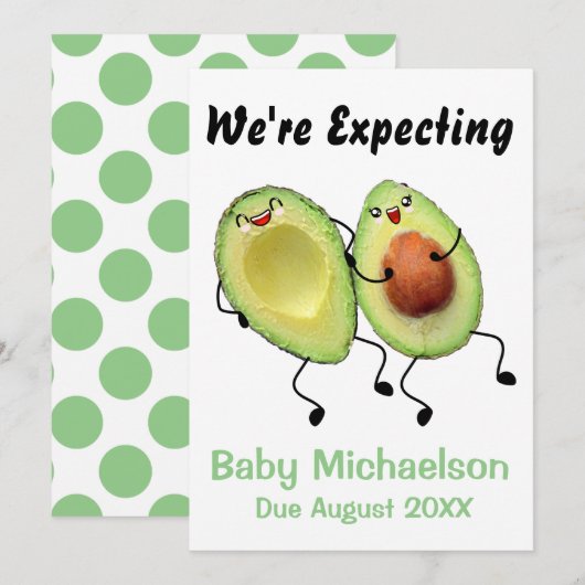 Ankündigung von Avocado Couple Pregnancy (Vorne/Hinten)