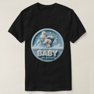 Ankündigung von Baby an Bord Skateboard T-Shirt