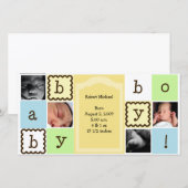 Ankündigung von Baby Boy (Vorne/Hinten)