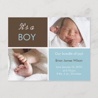 Ankündigung von Baby Boy