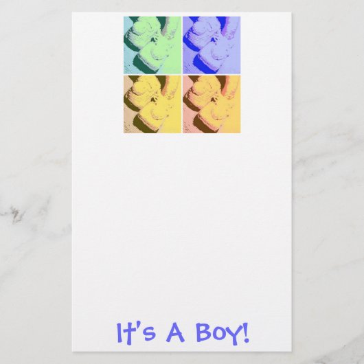 Ankündigung von Baby Boy Briefpapier (Vorderseite)