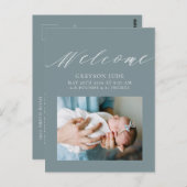 Ankündigung von Baby Boy Foto Postcard Postkarte (Vorne/Hinten)