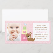 Ankündigung von Baby Foto (Vorne/Hinten)