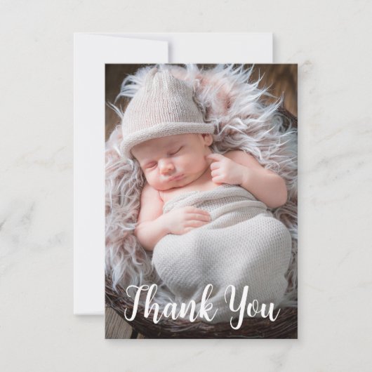 Ankündigung von Baby Foto Handgeschriebenes Skript (Vorderseite)