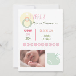 Ankündigung von Baby Girl Adorable Foto