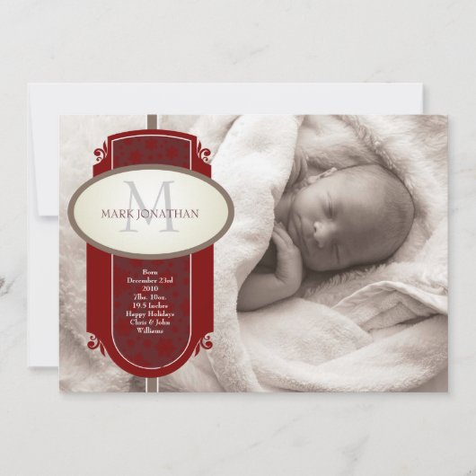 Ankündigung von Baby Holiday (Vorderseite)