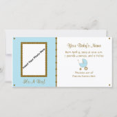 Ankündigung von Baby-Jungen (Vorderseite)