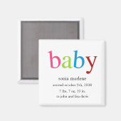Ankündigung von Baby Magnet (Vorderseite/Rückseite)
