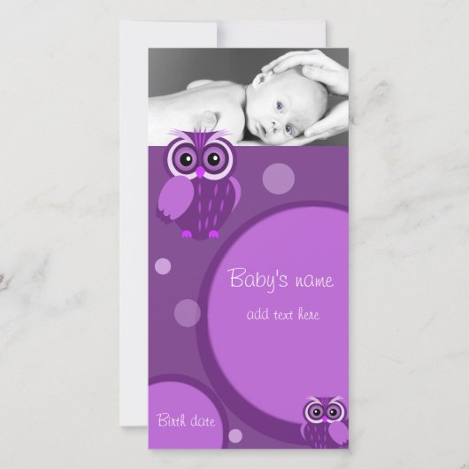 Ankündigung von Baby Owl (Vorderseite)