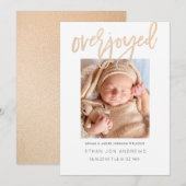 Ankündigung von Baby - überfreuliches Drehbuch zum (Vorne/Hinten)