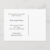 Ankündigung von Babybriefen (Rückseite)