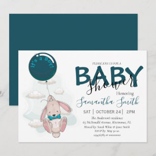 Ankündigung von Balloon Rabbit Boy Baby Shower