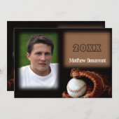 Ankündigung von Baseball und Glove Abschluss (Vorne/Hinten)