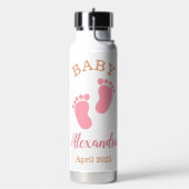 Ankündigung von benutzerdefinierten rosa Babynamen Trinkflasche (Links)