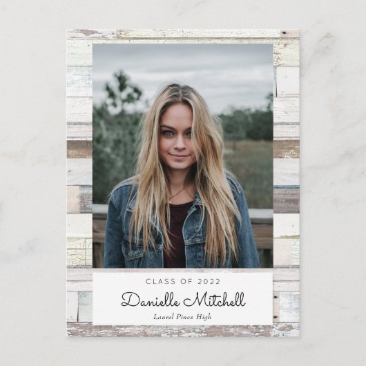 Ankündigung von beschädigtem Foto aus Holz Postkar (Vorderseite)