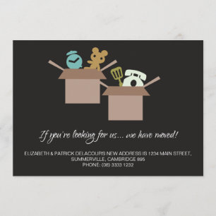 Ankündigung von Bewegungen - Kartonboxen Grafik