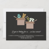 Ankündigung von Bewegungen - Kartonboxen Grafik (Vorderseite)