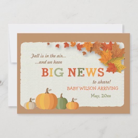 Ankündigung von "Big News Pregnancy" (Vorderseite)