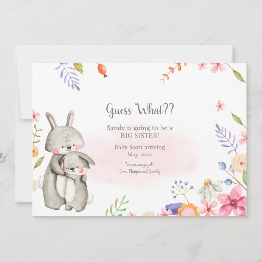 Ankündigung von Big Sister Pregnancy (Vorderseite)