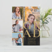 Ankündigung von Black and Gold 5 Foto Abschluss (Stehend Vorderseite)